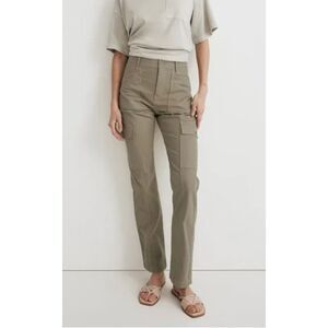 Madewell Garment Dyed 90s Straight Cargo Pants Ash Green Size 27